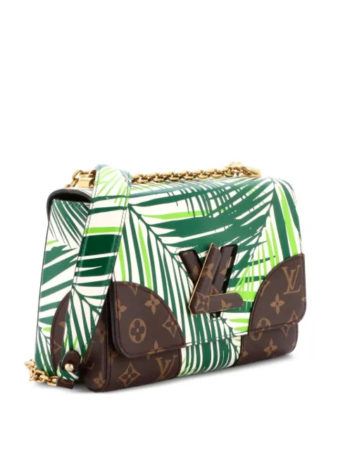 Louis Vuitton Pre-Owned Twist Handbag Limited Edition Palm Print Leather with Monogram Canvas MM shoulder bag Brown 6A96RP8ZK472MNY6