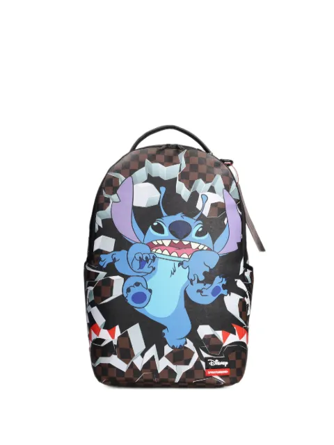 Sprayground x Disney Stitch Breakout check-print backpack Brown 910B9174NSZ
