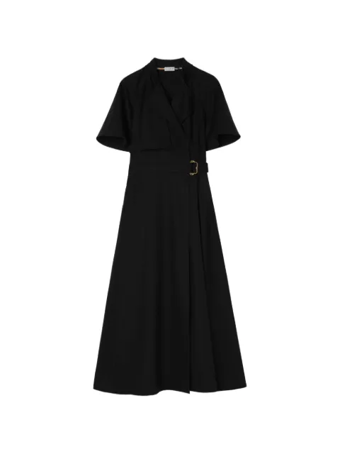 Burberry wool twill wrap dress Black 8131296