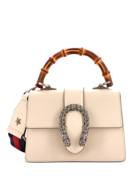 Gucci Pre-Owned Dionysus Bamboo Top Handle Bag Leather Mini satchel White IDCCS30KERLASLYH