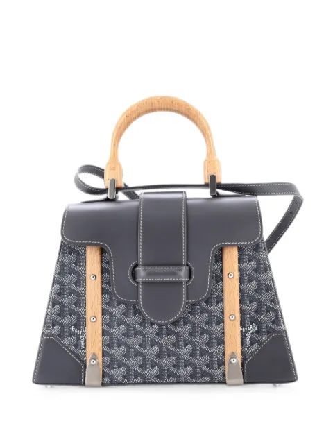 Goyard Pre-Owned Saigon Top Handle Bag Coated Canvas with Leather PM satchel Grey GX9GCD0GSL2D84WL