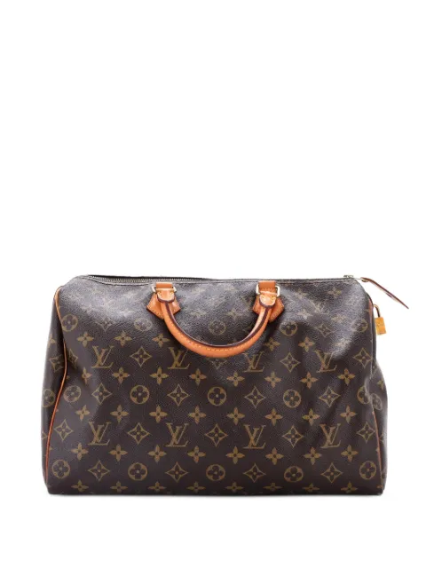 Louis Vuitton Pre-Owned Speedy Handbag Monogram Canvas 35 satchel Brown E2SOEAW79C4Q1OIA