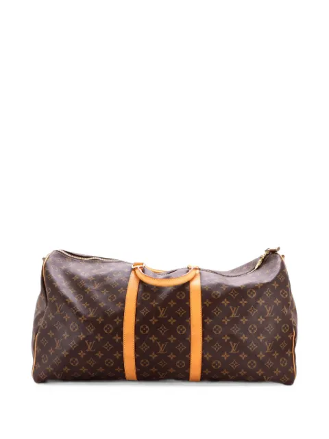 Louis Vuitton Pre-Owned Keepall Bag Monogram Canvas 60 travel bag Brown D767AHE10AI4HPJD