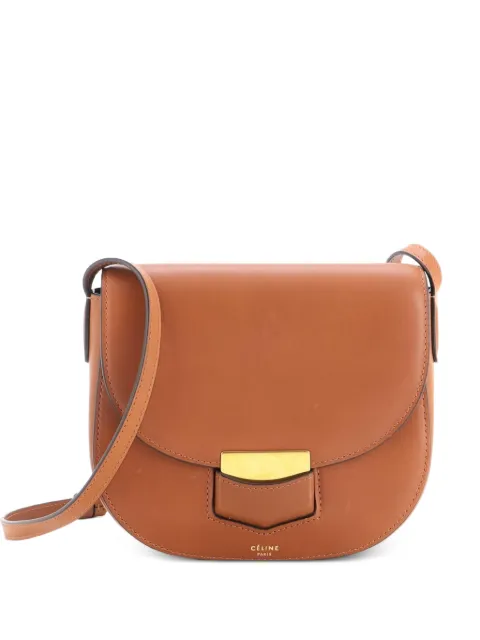 Celine Pre-Owned Trotteur Calfskin Small crossbody bag Brown 05PI9YBMGFLYCTZV