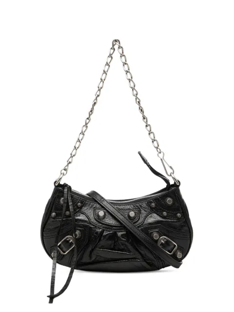 Balenciaga Pre-Owned 2021-2026 Mini Lambskin Motocross Le Cagole satchel Black 2SQ3ONRACZHGC252