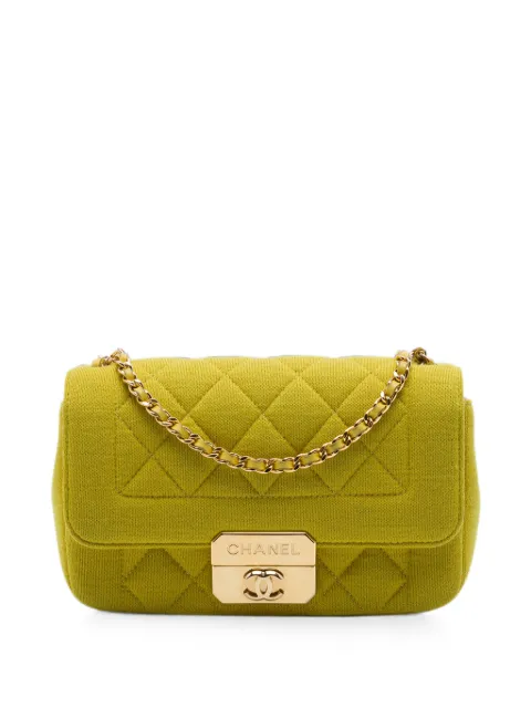 CHANEL Pre-Owned 2014 Mini Jersey Chic With Me Flap crossbody bag Yellow QFG7ZBEXI6XP0GNL