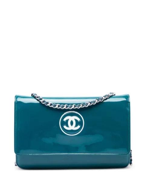 CHANEL Pre-Owned 2012-2013 CC Patent Wallet On Chain crossbody bag Blue G5JQB6F8FHAYVX9N