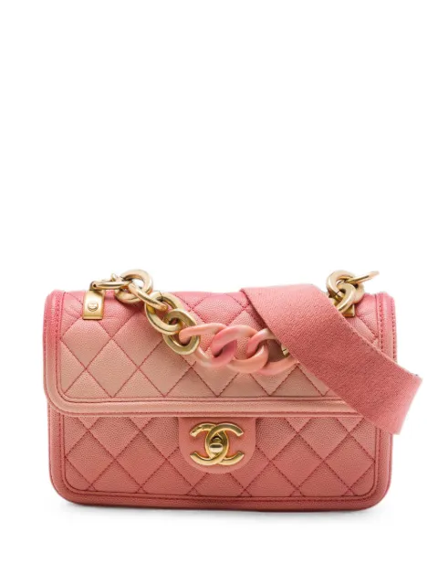 CHANEL Pre-Owned 2019 Small Quilted Caviar Sunset On The Sea Flap satchel Pink EH7FU2SUE89CBS9G
