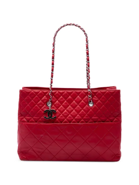 CHANEL Pre-Owned 2010-2011 Large Quilted Calfskin In The Business tote bag Red D3UW9YIEWBQ4T919