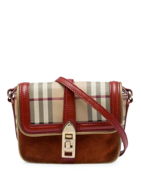 Burberry Pre-Owned 2000-2017 Mini Haymarket Check Coated Canvas and Suede Berkeley crossbody bag Neutrals ADRWCQ2XWXMC7WTD
