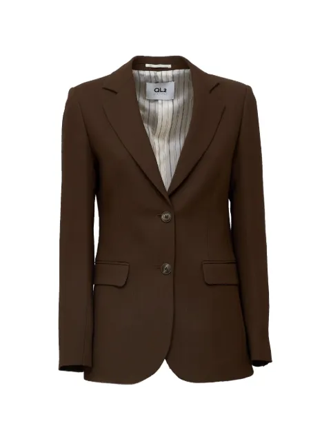 QL2 single-breasted wool blazer Brown 33122114