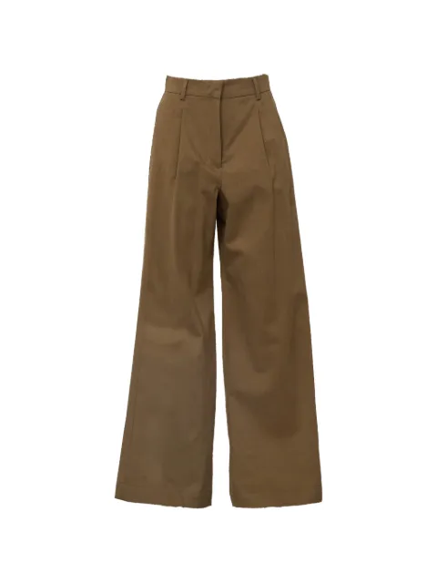 Weekend Max Mara pleated wide-leg trousers Brown 2625136082600