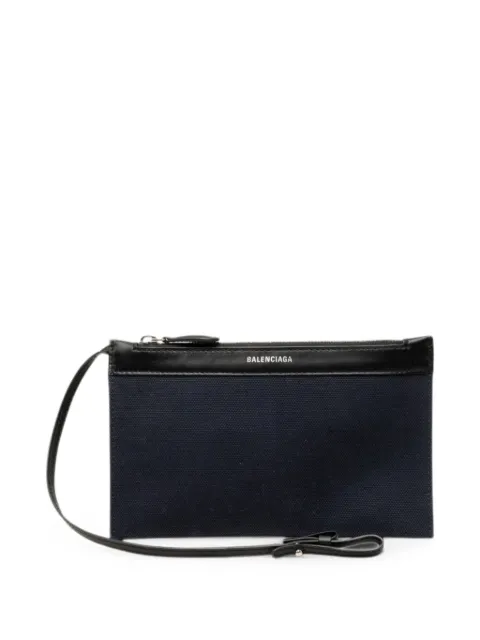 Balenciaga Pre-Owned 2000-2026 Canvas Navy Cabas pouch Blue IP4ZDDMH8N14W2AD