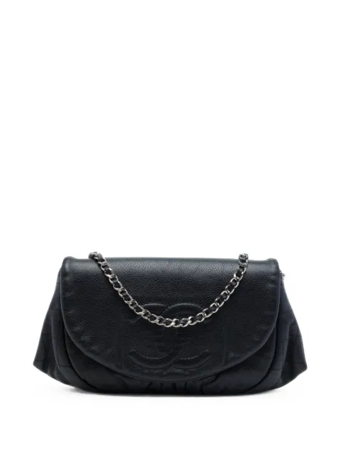 CHANEL Pre-Owned 2010-2011 CC Caviar Half Moon Wallet on Chain crossbody bag Black WZDHGD45UJTA5G4V