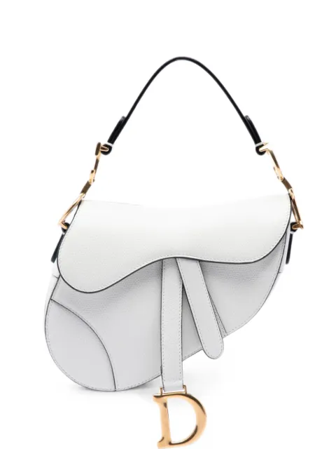 Christian Dior Pre-Owned 2018 Mini Grained Calfskin Saddle Bag satchel White BLVJ9Y55P9NM4EWJ