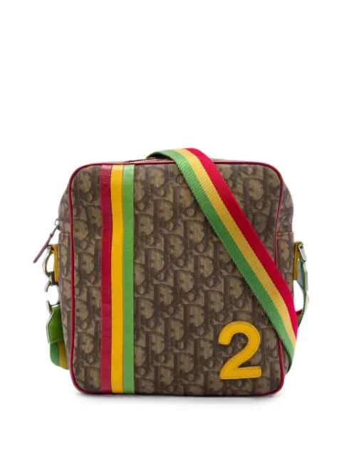 Christian Dior Pre-Owned 2004 Diorissimo Trotter Coated Canvas Rasta crossbody bag Brown 9LVMADHO899U2XZG