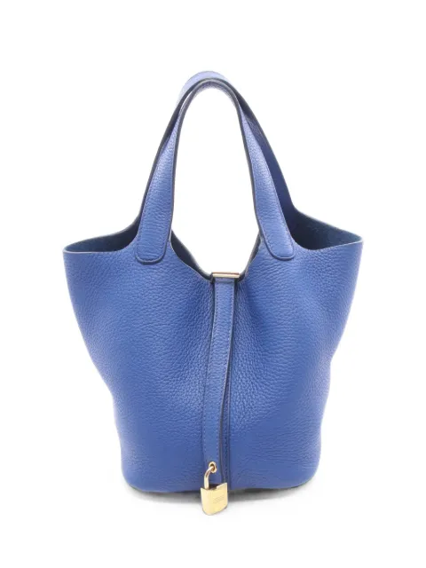 Hermès Pre-Owned 2022 Clemence Picotin Lock 18 handbag Blue H3R2WDSXN2QPOT5H