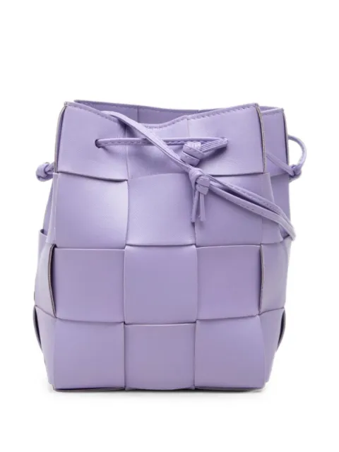 Bottega Veneta Pre-Owned 2012-2026 Small Nappa Maxi Intrecciato Cassette bucket bag Purple U831LA5B1IM853X2