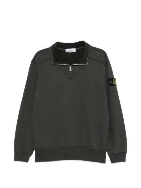Stone Island 6100021 comfort-fit half-zip sweatshirt with stand collar Grey L2S156100021S0A20