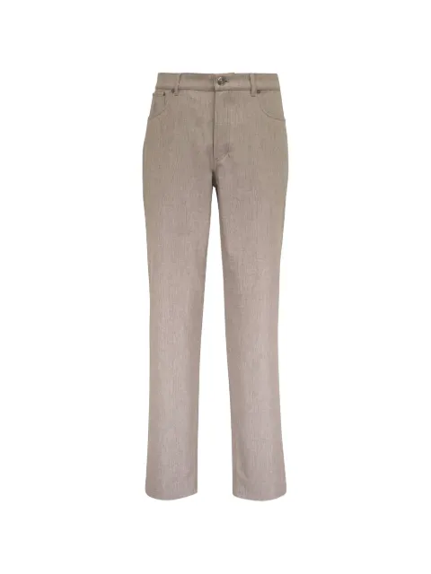 Brunello Cucinelli straight-leg five-pocket wool trousers Brown M038PI1780C360