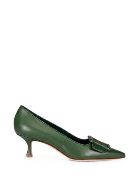 Manolo Blahnik Maysale buckle-detail pointed-toe pumps Green 21902530019