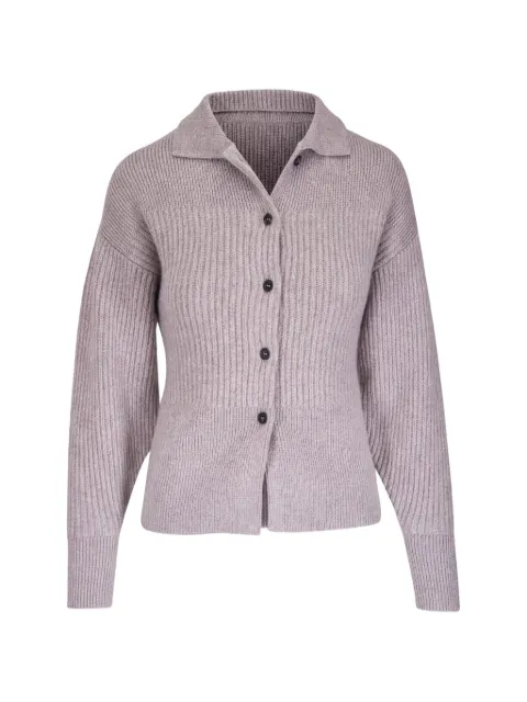 Le Kasha Kalaru ribbed-knit button-down cardigan Neutrals KALARULIGHTBROWN