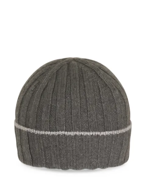 Brunello Cucinelli ribbed-knit cashmere beanie hat Green M2240900CHE50