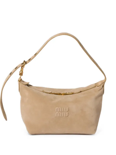 Miu Miu Spirit suede bag Neutrals 5BC216VOOO2CSS