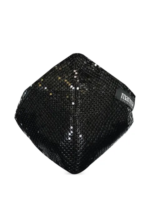 WEAT sequin-embellished mesh face mask Black WE04020010