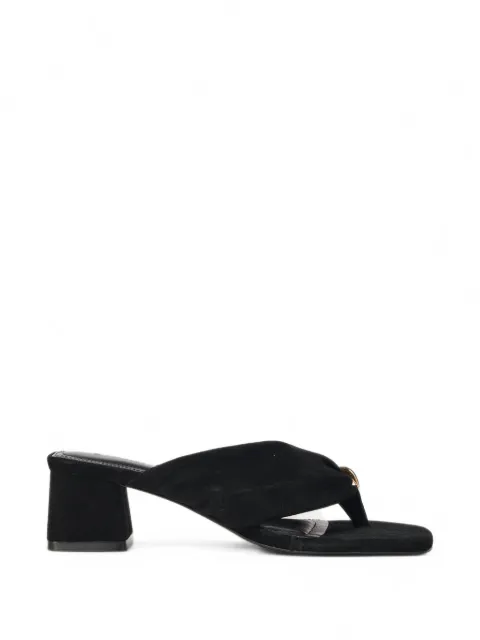 SIMKHAI Stella block-heel suede sandals Black 426S472SUE