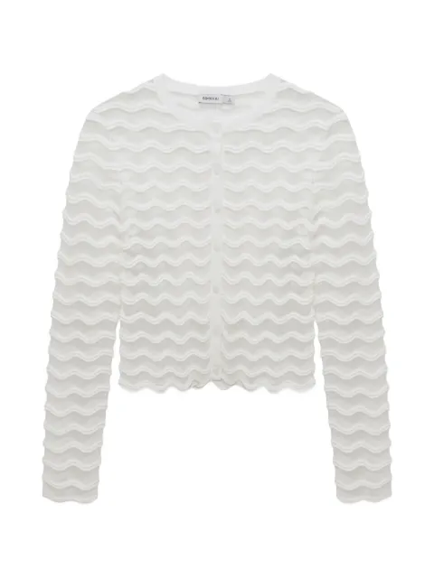 SIMKHAI Maxime wavy-motif cardigan White 4266056K