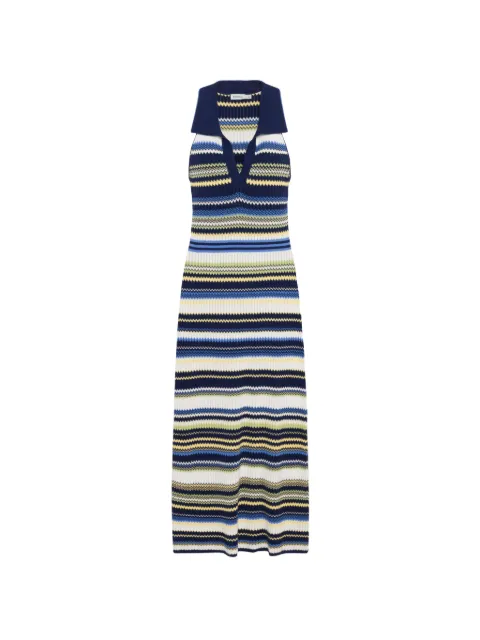 SIMKHAI Kerrin chevron-knit midi dress Blue 4261096K