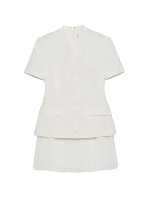 SIMKHAI Leah pleated-skirt blazer mini dress White 4261151CP