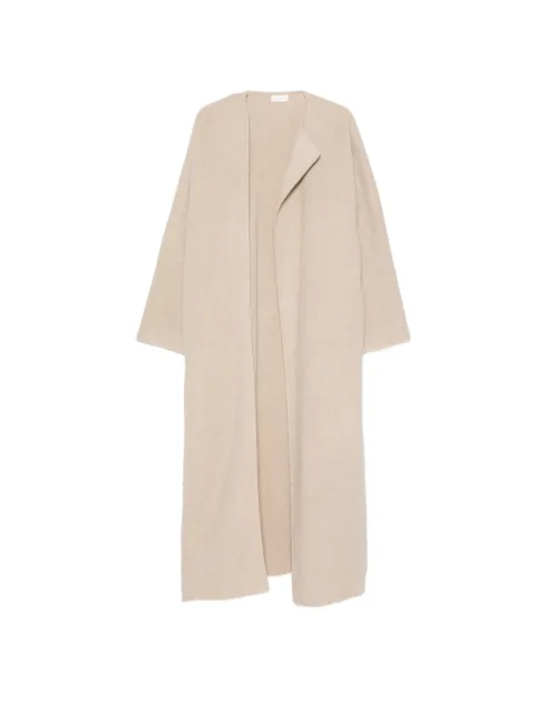 RUOHAN Raas collarless open-front coat Neutrals RE004AW26