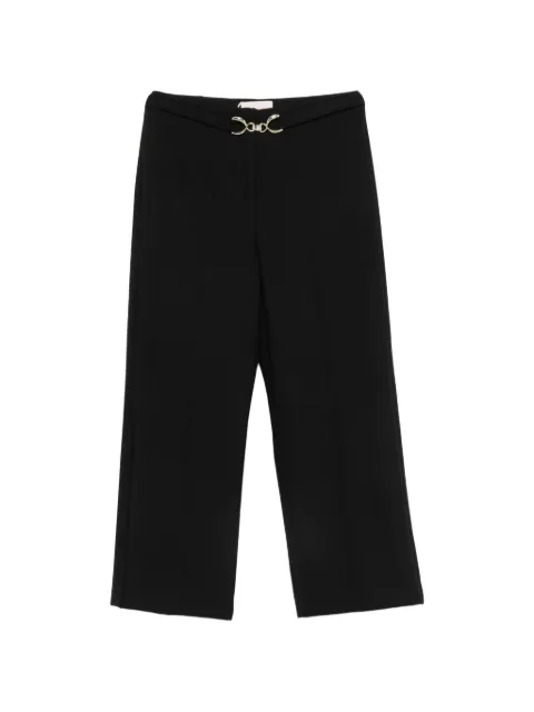 I BLUES horsebit-detail cropped trousers Black IBLANGIZIA