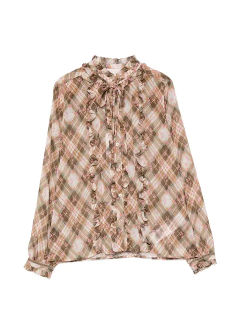 I BLUES ruffled-detail blouse Neutrals IBLEDOTTO