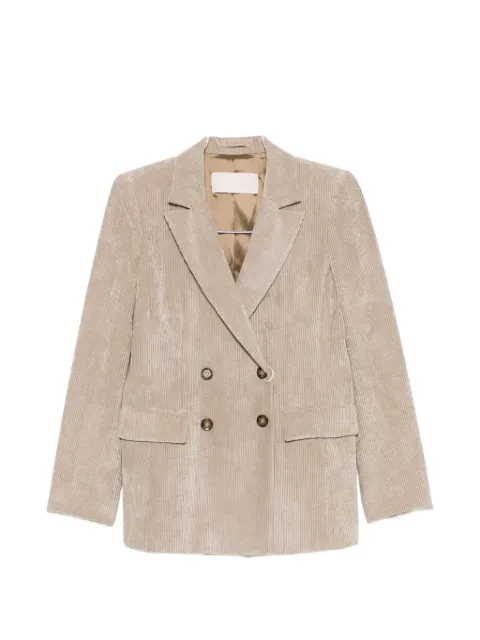 I BLUES double-breasted corduroy blazer Neutrals IBLPAGINA