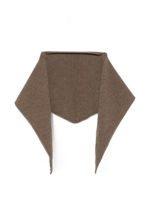 BeYou fine-knit triangular scarf Brown CD7050