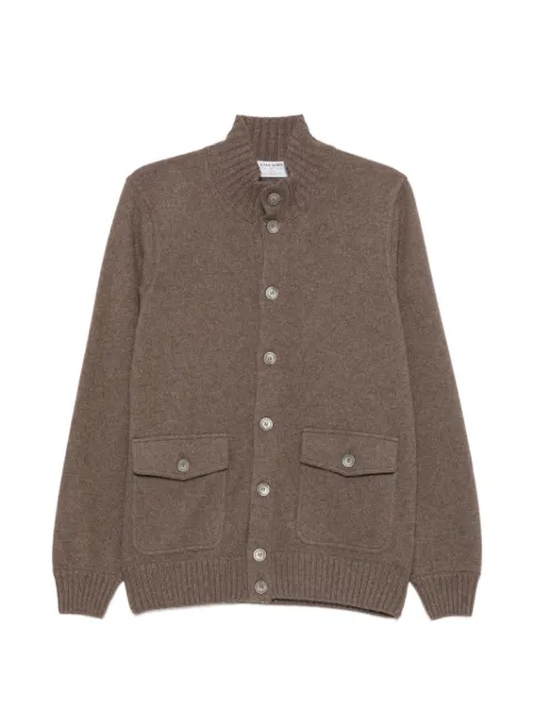 Gran Sasso button-up funnel-neck cardigan Brown 5713020208
