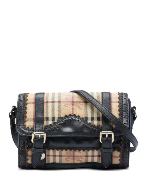 Burberry Pre-Owned 2000-2017 Haymarket Check Coated Canvas Brogues Doyle crossbody bag Neutrals 0GMIOYYJE6MK1IB3