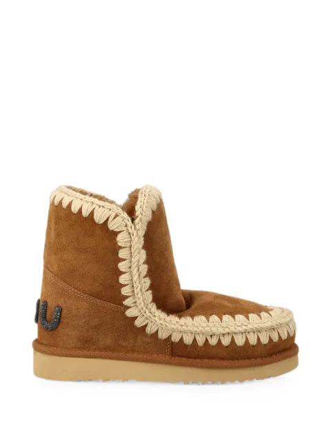 Mou Eskimo 18 glitter-logo boots Brown FW101050ACOG
