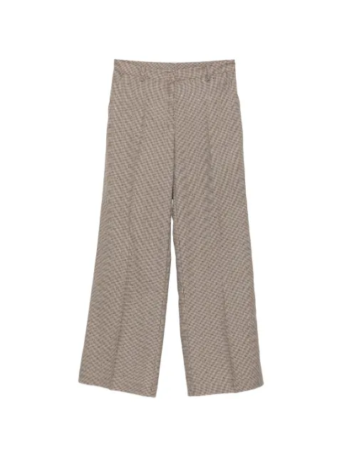 P.A.R.O.S.H. houndstooth-pattern crystal-embellished trousers Neutrals D230777PALAIS