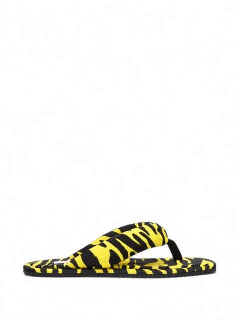 The Attico ''Indie'' black and yellow flat thong Yellow 260WSH00797PAA116PR
