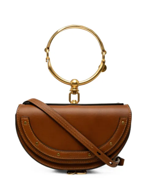 Chloé Pre-Owned 2010-2026 Mini Calfskin Nile Bracelet satchel Brown 9HQL4KRI7EG2P7XR