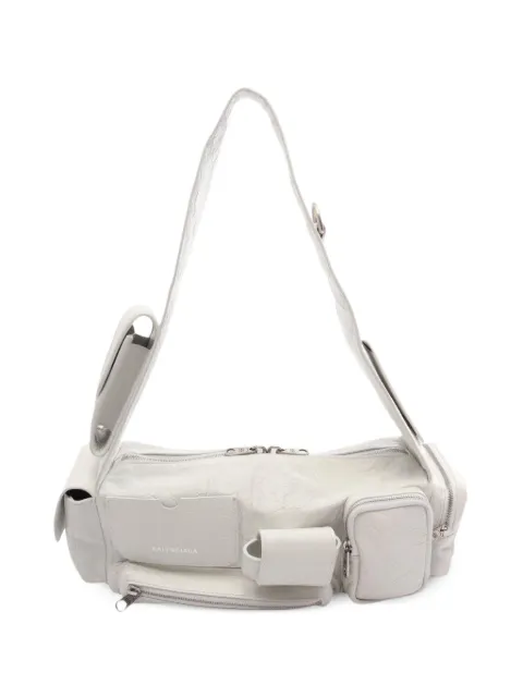 Balenciaga Pre-Owned 2018-2026 Small Lambskin Superbusy Sling Bag satchel White IYXLHFQ5U0F2PN42