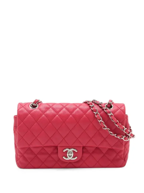 CHANEL Pre-Owned 2008-2009 Medium Classic Caviar Double Flap shoulder bag Red 6XM3122HWTPTF1RX