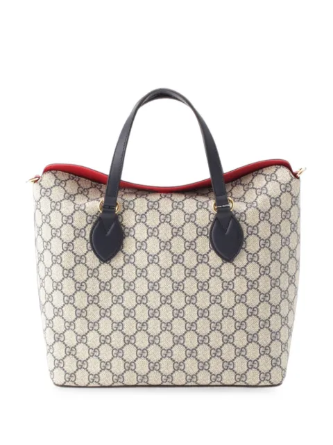 Gucci Pre-Owned 2000-2015 GG Supreme Linea A Fold Over Tote satchel Neutrals GV1T6IXJBZCY9JG2