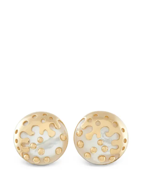 Bvlgari Pre-Owned mother of pearl clip-on earrings Gold BV04072826
