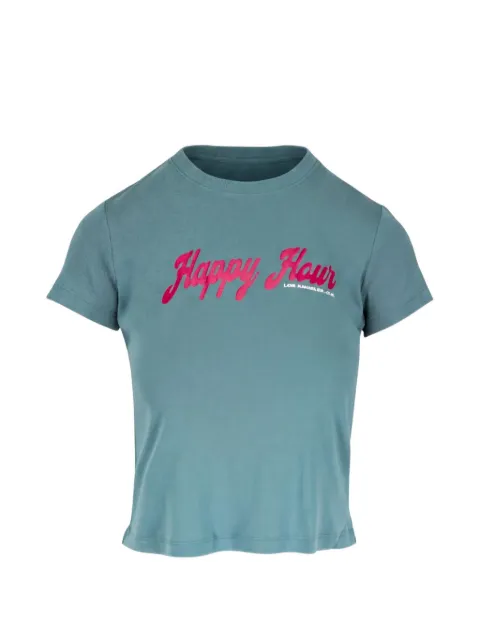 AG Jeans Sadie slogan-print t-shirt Blue ERB71207CRHR