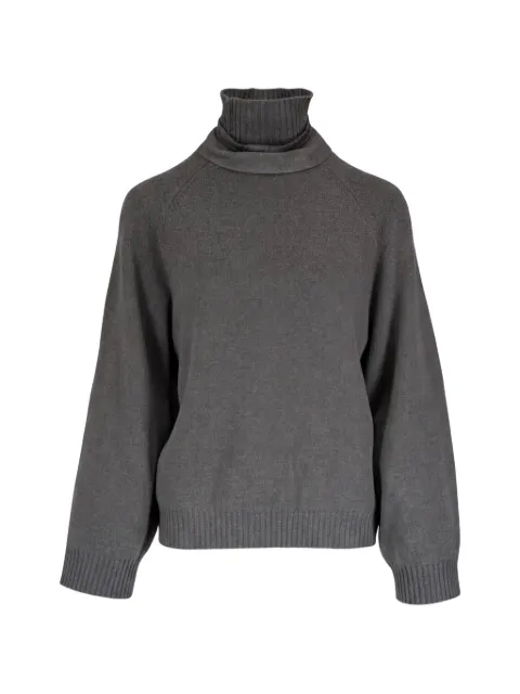 Brunello Cucinelli roll-neck raglan-sleeve sweater Green M12747004C9986